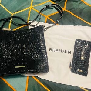 Brahmin Crossbody & Wallet Black